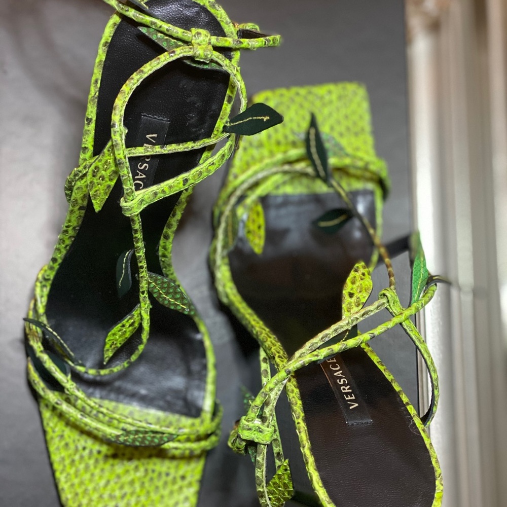 Versace Antheia Leaf Sandals - 37.5